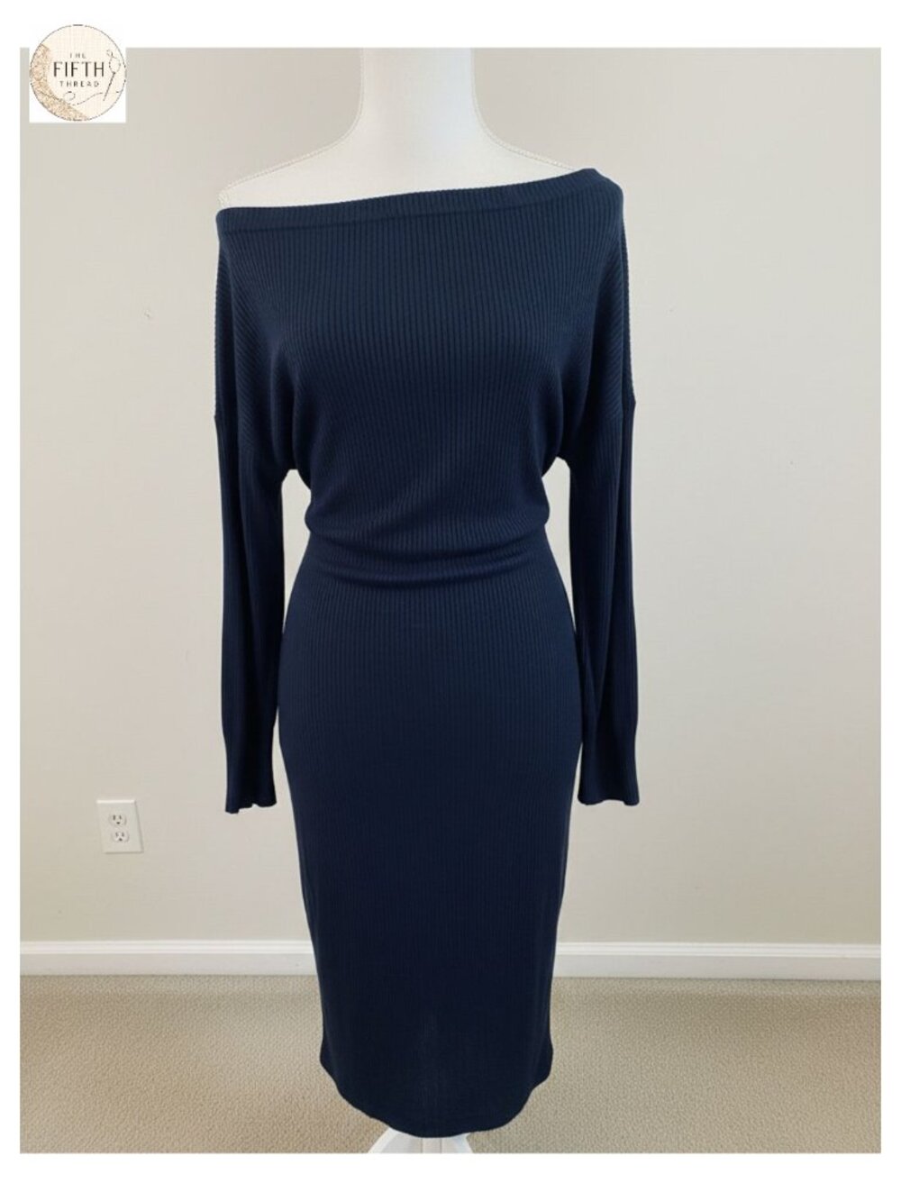 Off Shoulder Batwing Sleeve Wrap Midi Dress Pencil Party Work